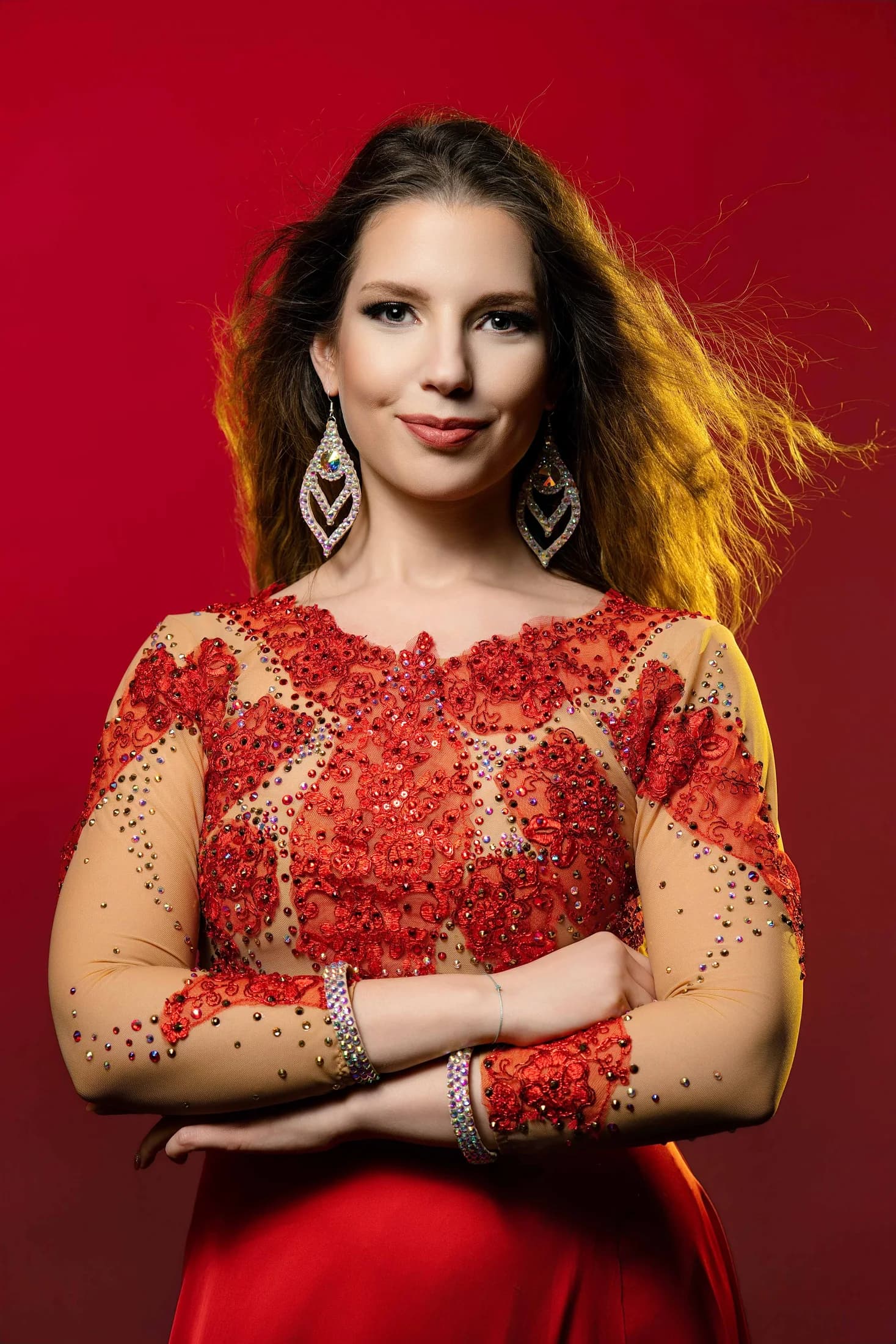 Sari belly dance portrait