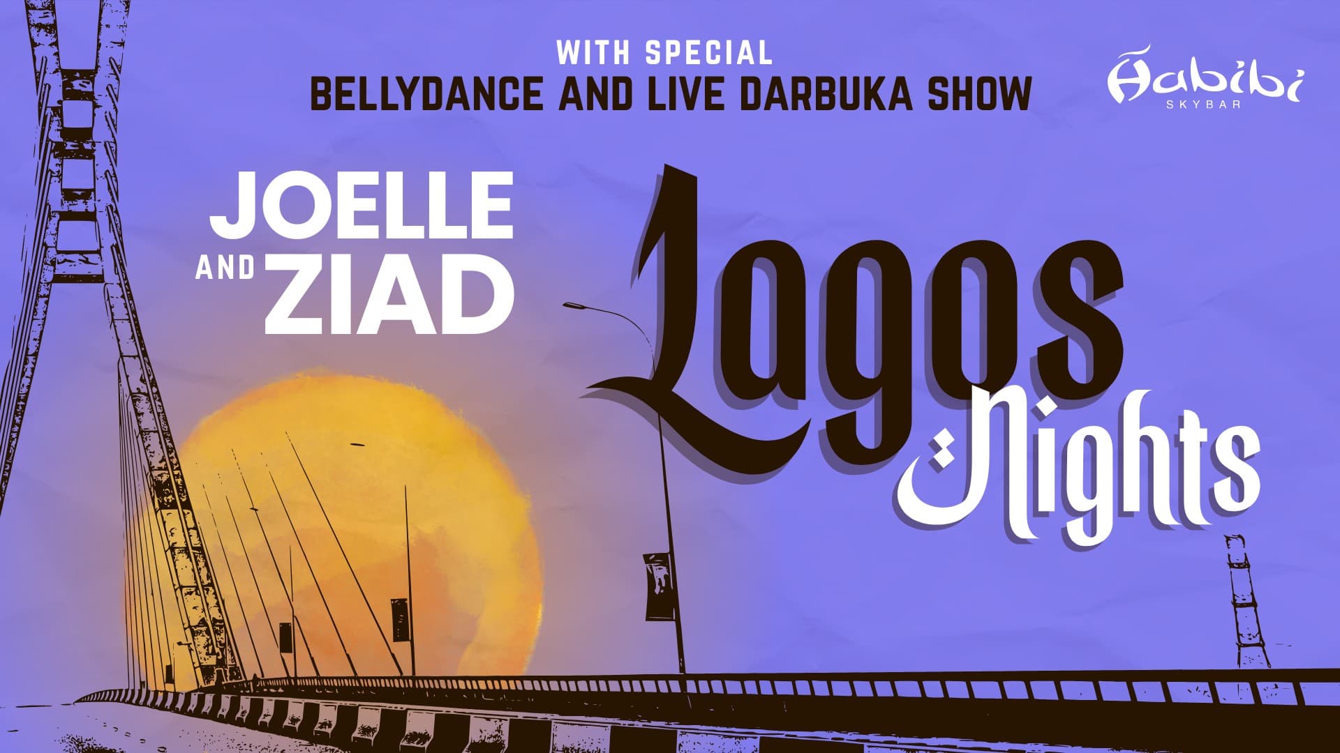 Lagos Nights event poster at Habibi Skybar